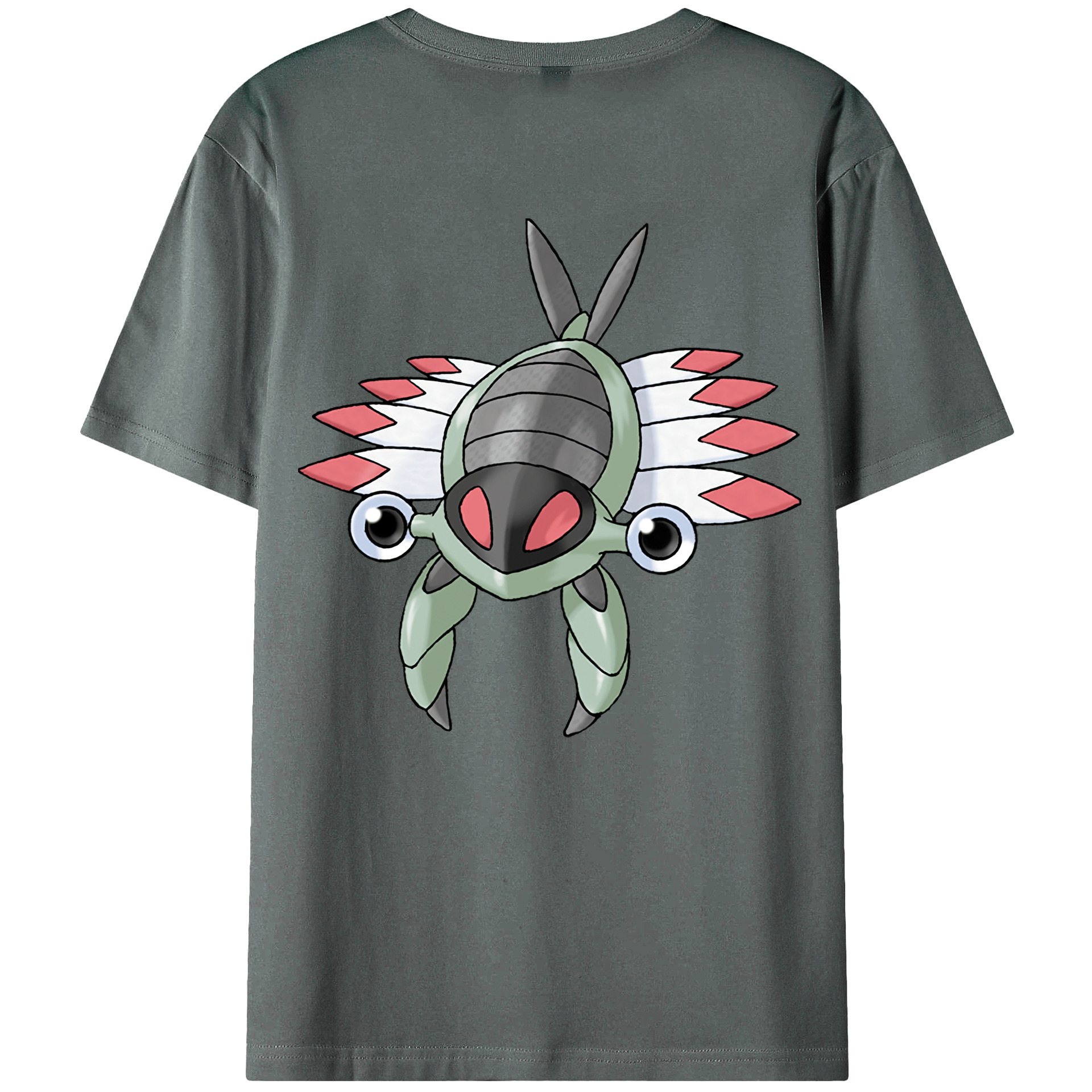（画像用） ポケットモンスター Pokémon 綿100％ メンズ半袖Tシャツ（バックプリント） 通気性